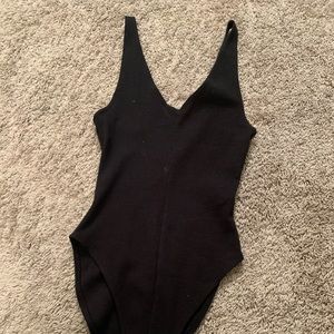 V neck bodysuit